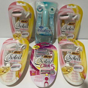 SCHICK INTUITION, BIC SOLEIL BALANCE, SOLEIL Click  Women's Razor - 6 pack
